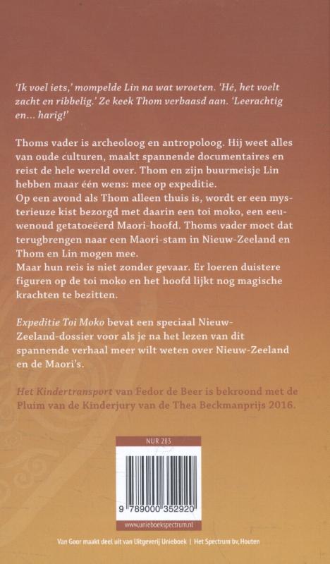 Achterkant van Expeditie Toi Moko