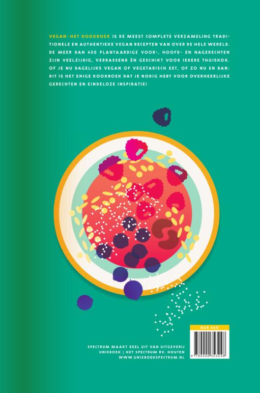 Achterkant van VEGAN - Het kookboek