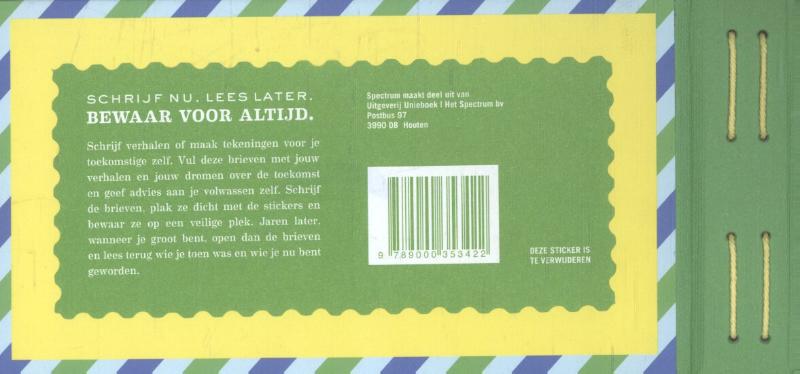 Achterkant van jonge schrijvers editie