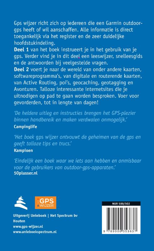 Achterkant van GPS Wijzer