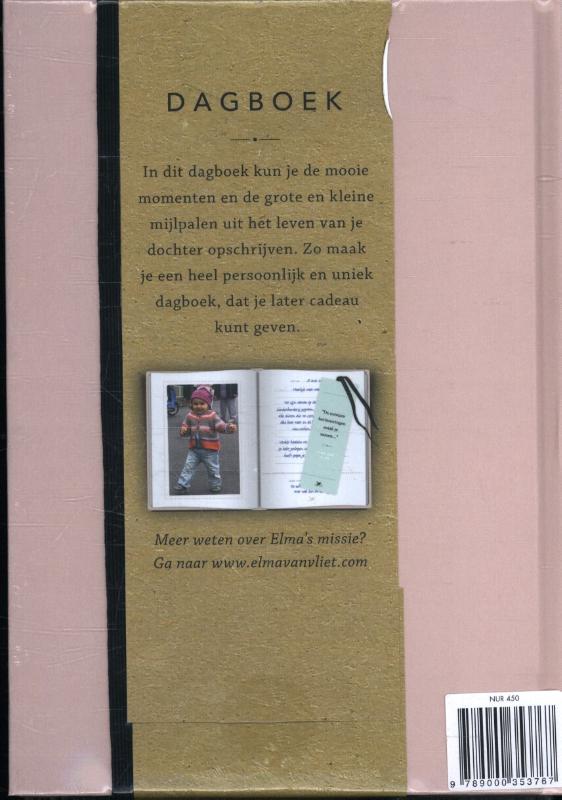 Achterkant van Dagboek voor mijn dochter
