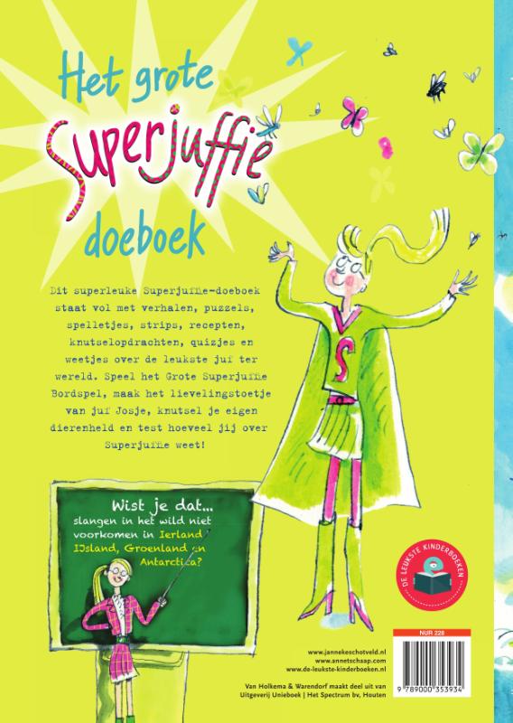 Achterkant van Het grote Superjuffie doeboek