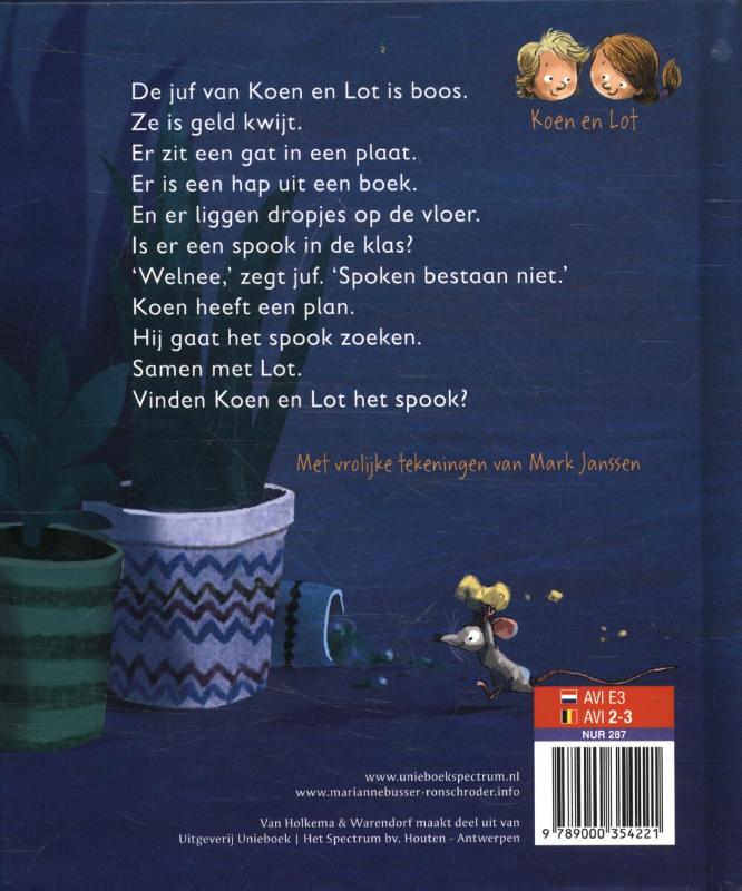 Achterkant van Een spook in de klas