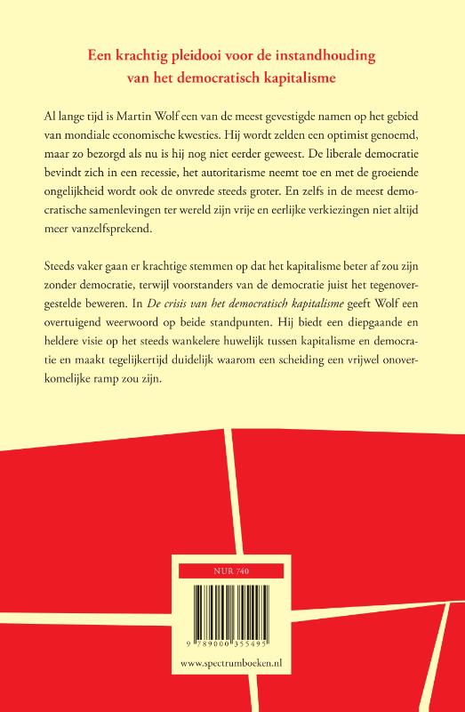 Achterkant van De crisis van het democratisch kapitalisme