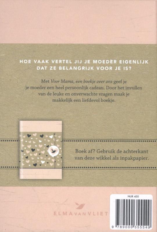 Achterkant van Voor mama
