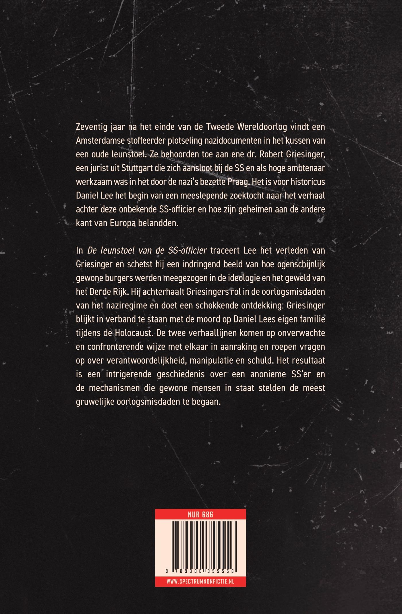 Achterkant van De leunstoel van de SS-officier