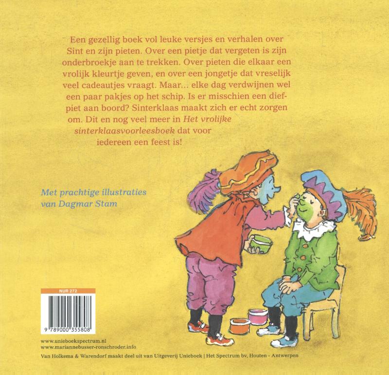 Achterkant van Het vrolijke sinterklaasvoorleesboek