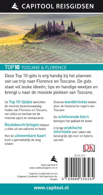 Achterkant van Toscane & Florence