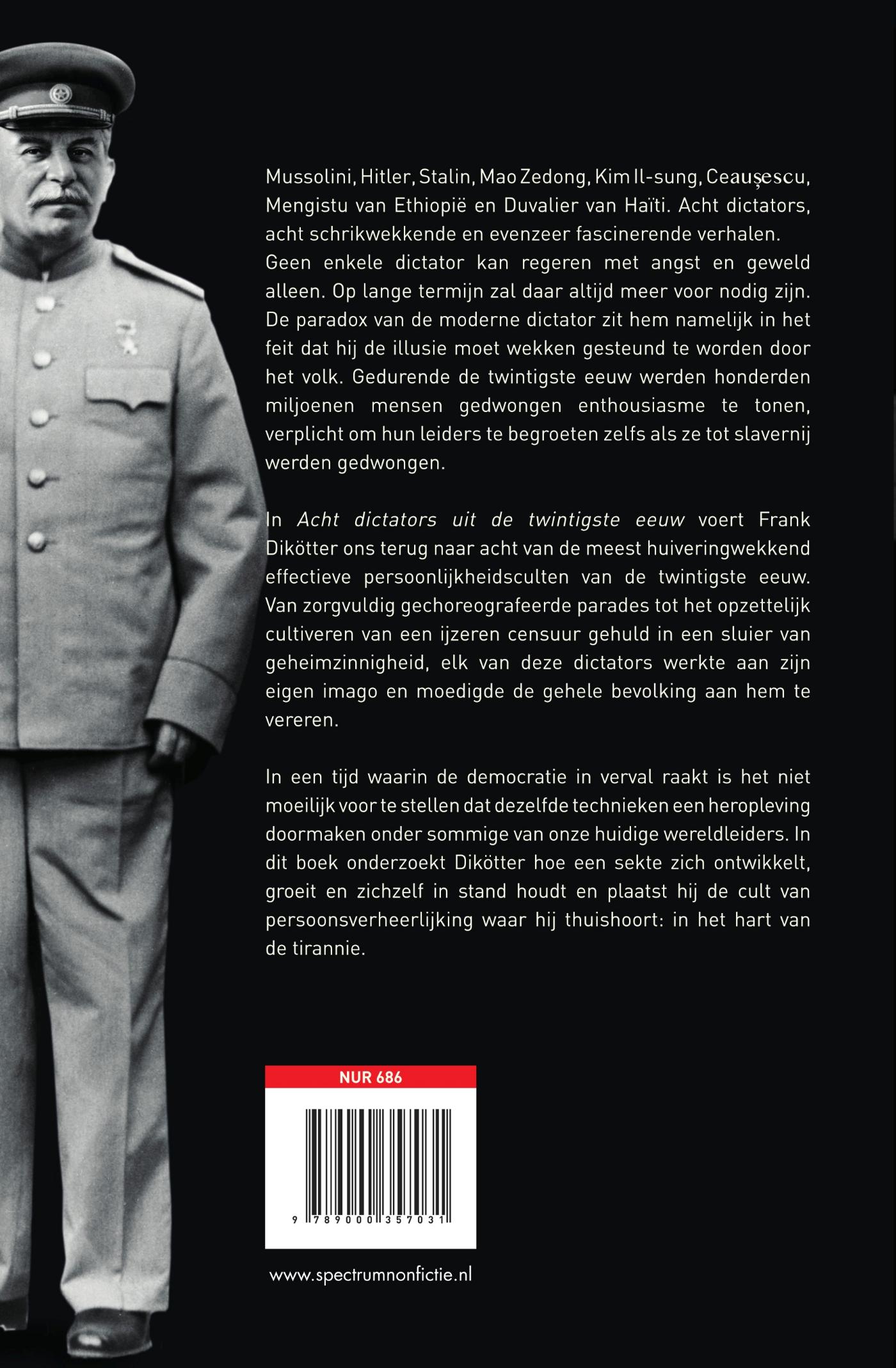 Achterkant van Acht dictators uit de twintigste eeuw