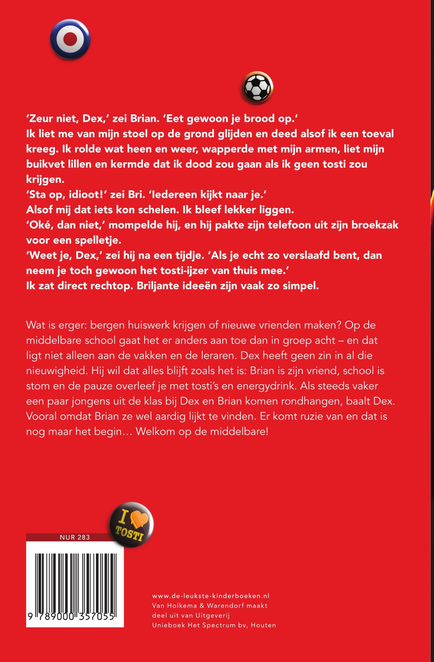 Achterkant van Dex