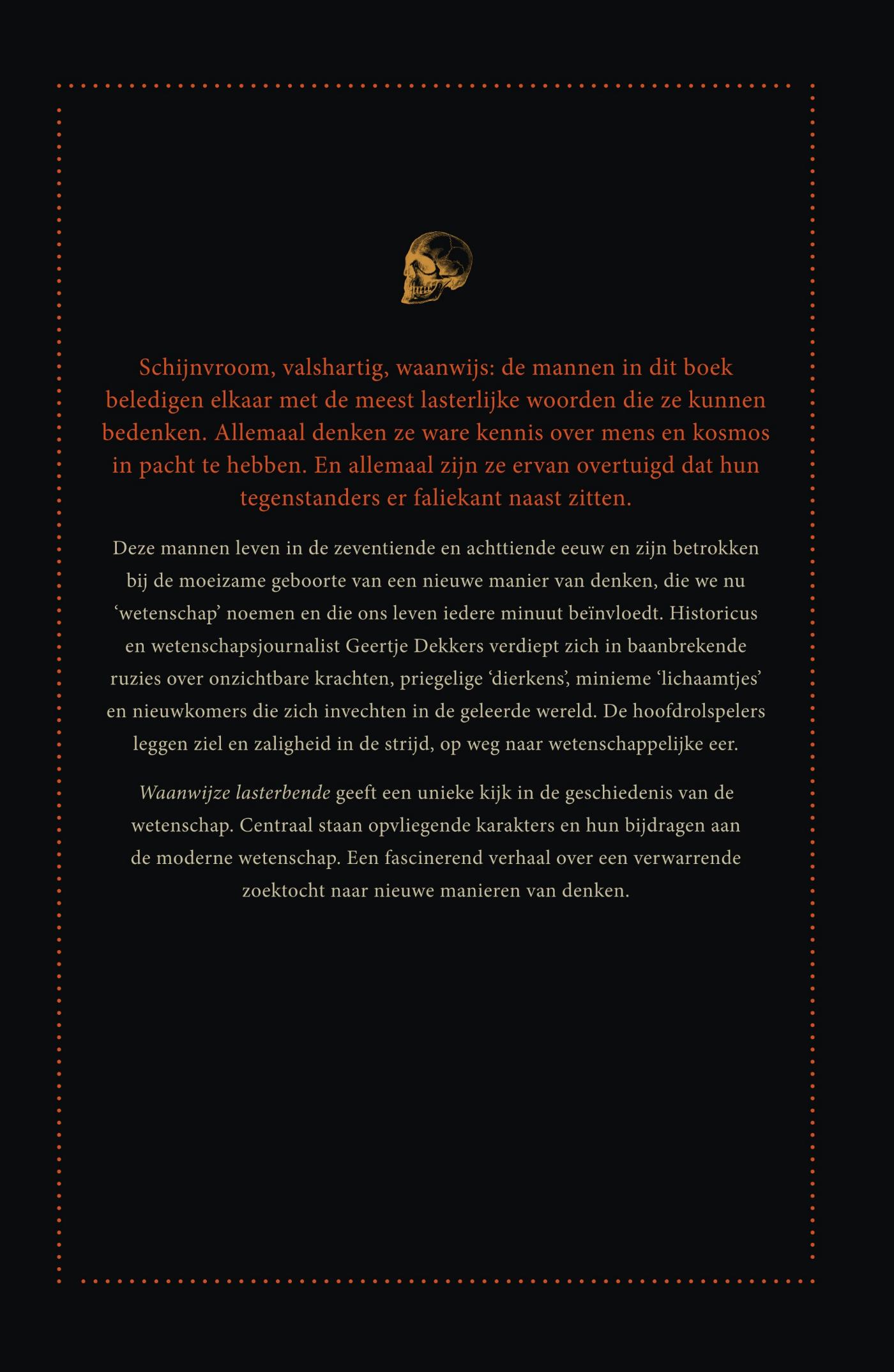 Achterkant van Waanwijze lasterbende