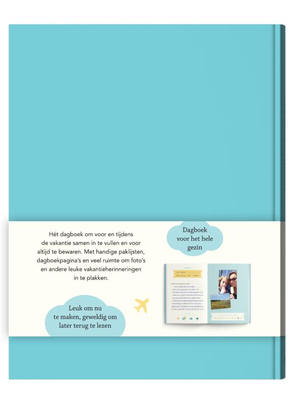 Achterkant van Familie vakantiedagboek