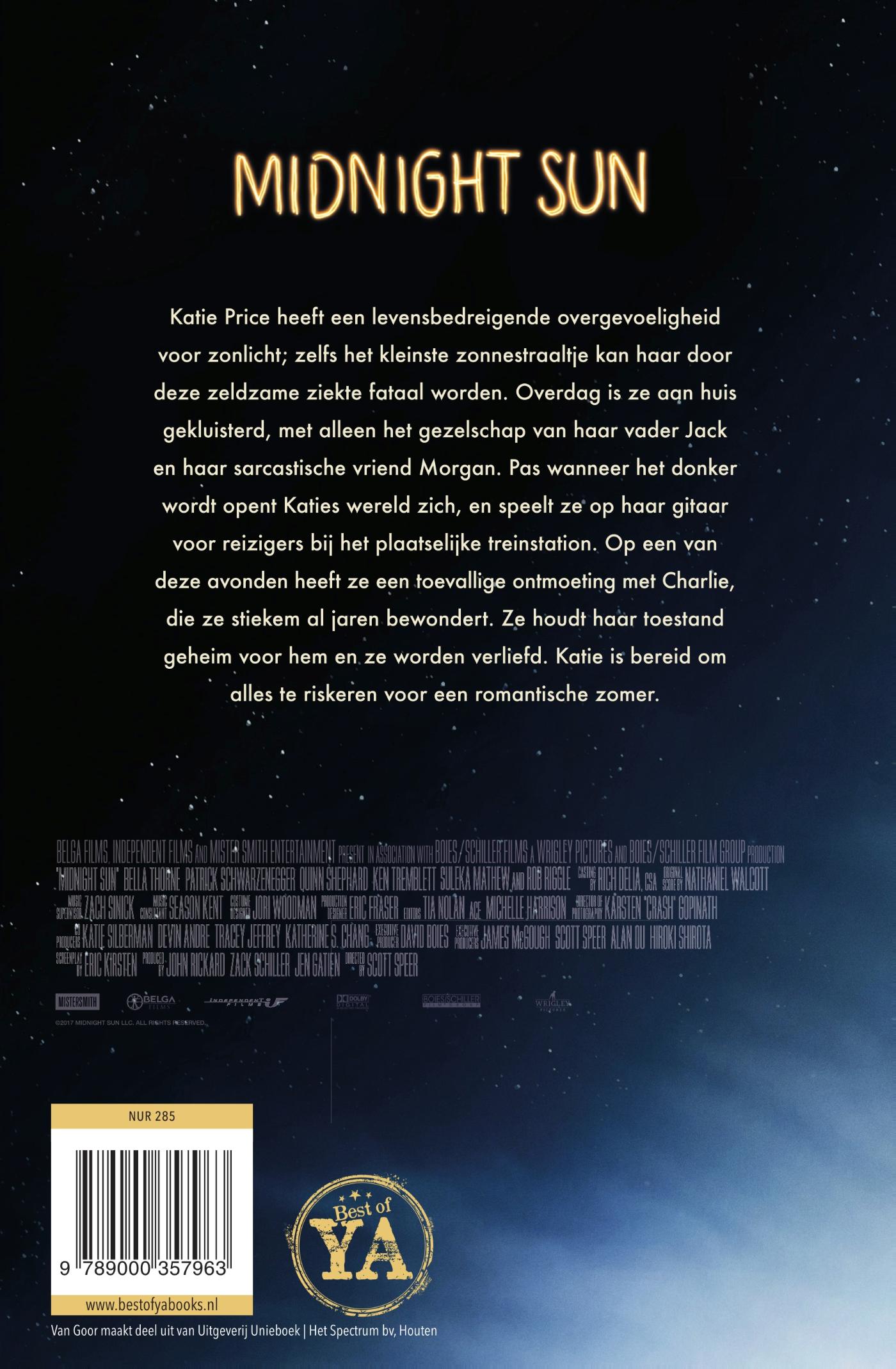 Achterkant van Midnight Sun
