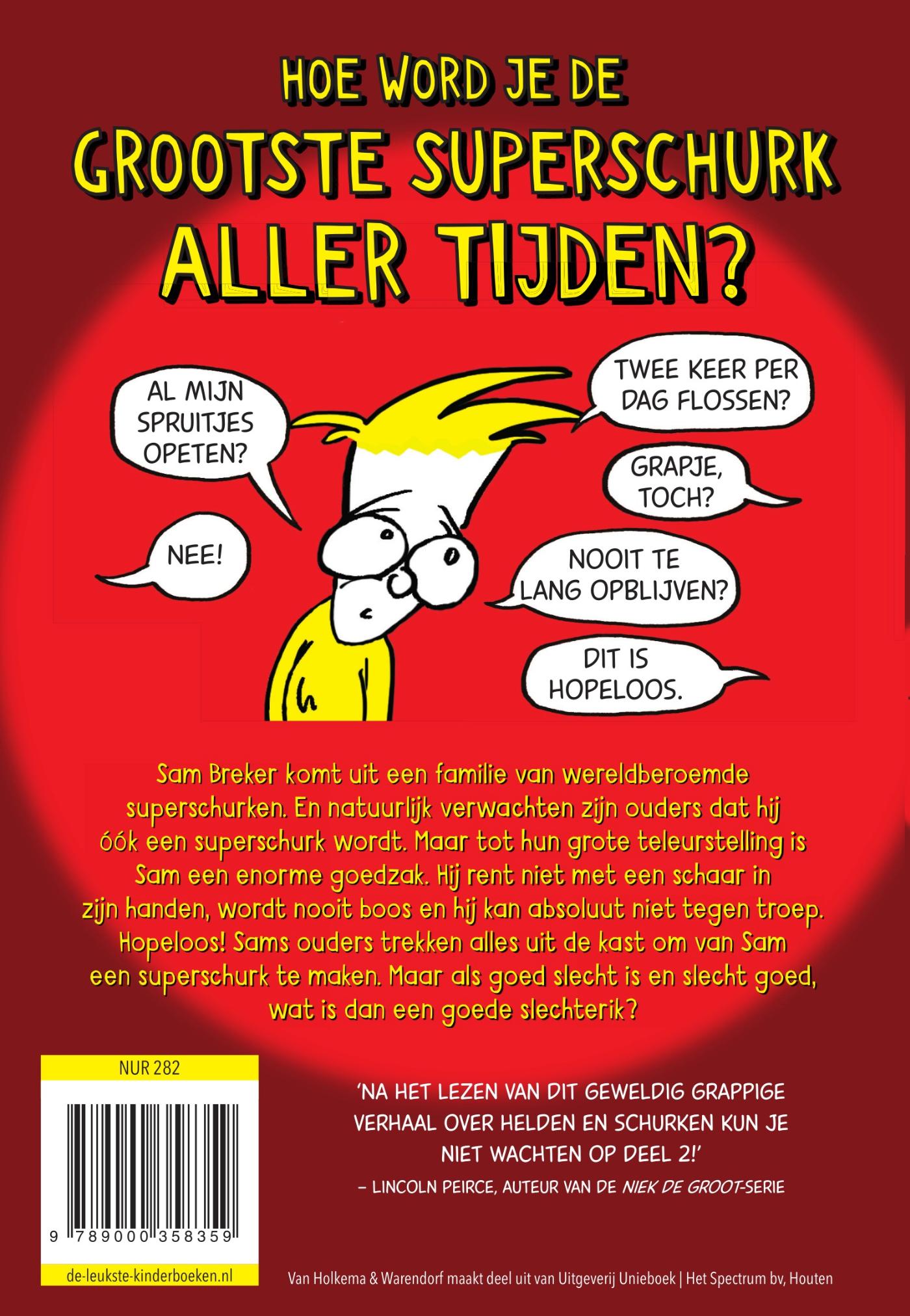 Achterkant van Sam Breker en het gevecht van de superschurken
