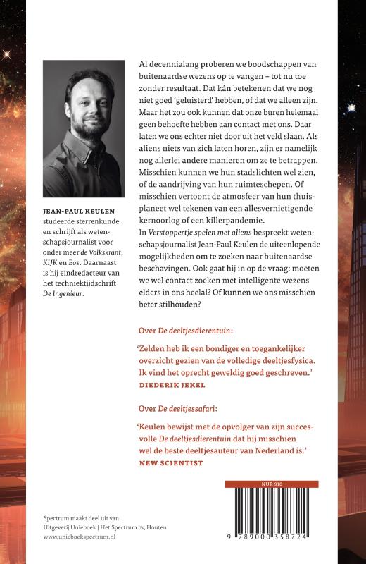 Achterkant van Verstoppertje spelen met aliens