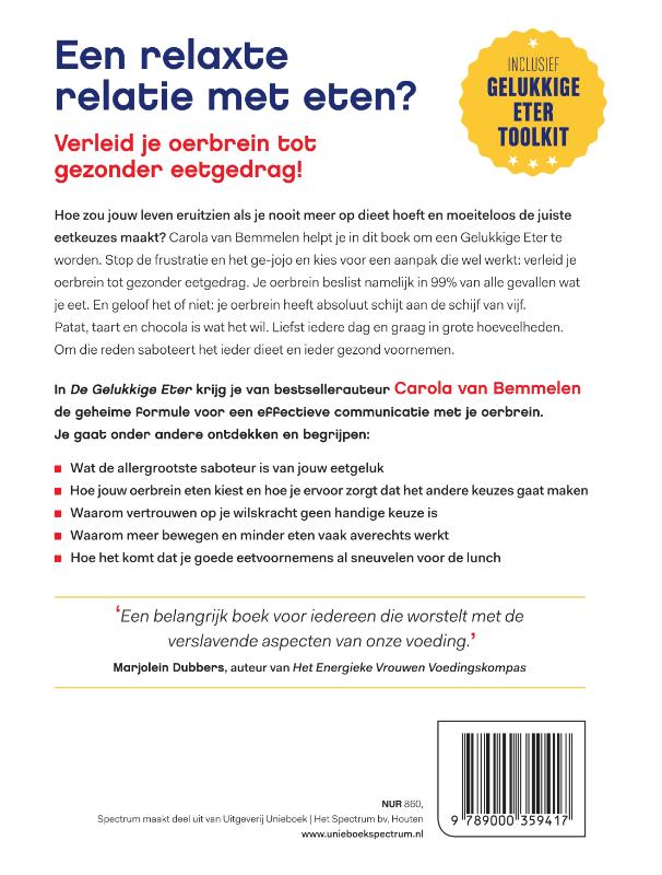 Achterkant van De gelukkige eter