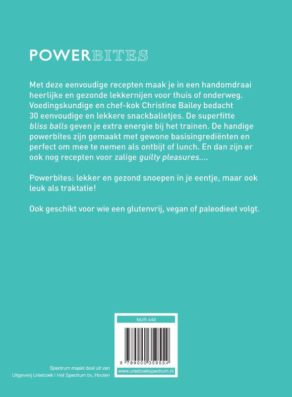Achterkant van Power bites