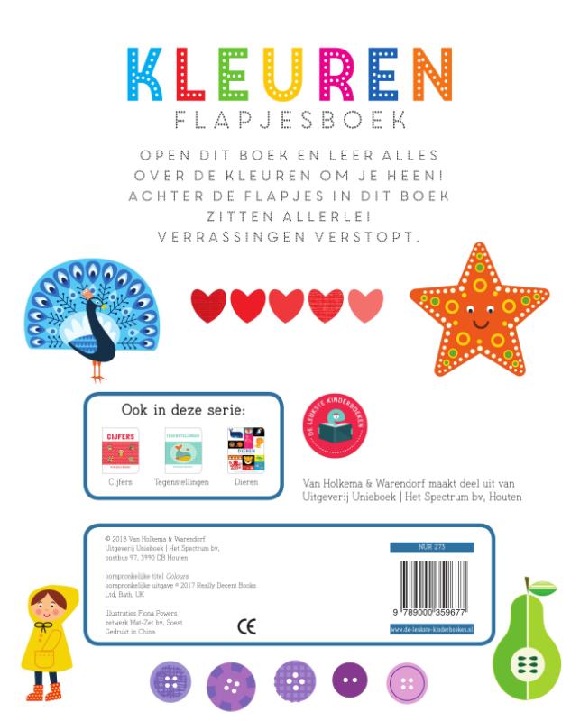 Achterkant van Kleuren flapjesboek