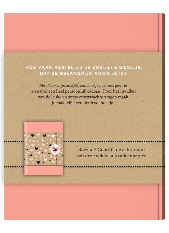 Achterkant van Voor mijn zus(je)