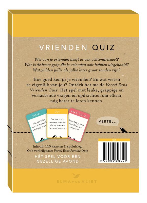 Achterkant van Vrienden Quiz