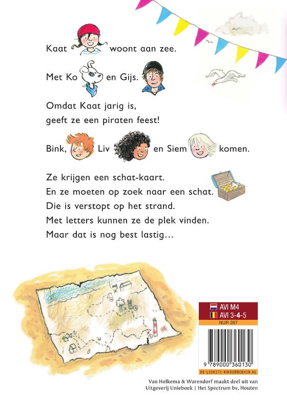 Achterkant van Kaat en Ko op zoek naar de schat