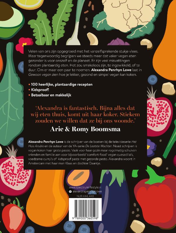 Achterkant van Gewoon vegan