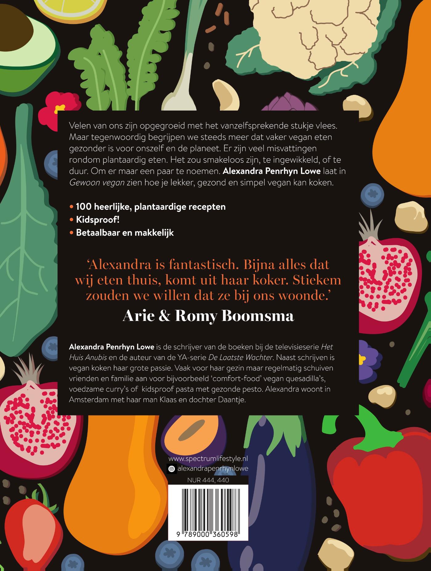 Achterkant van Gewoon vegan