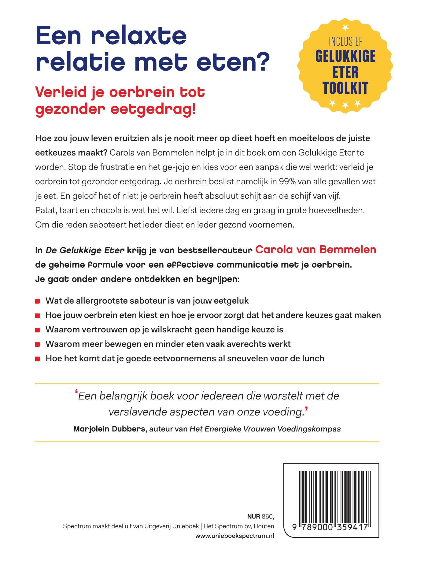 Achterkant van De gelukkige eter