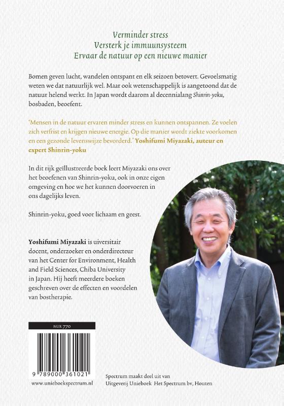 Achterkant van Shinrin-yoku - De Japanse kunst van het bosbaden