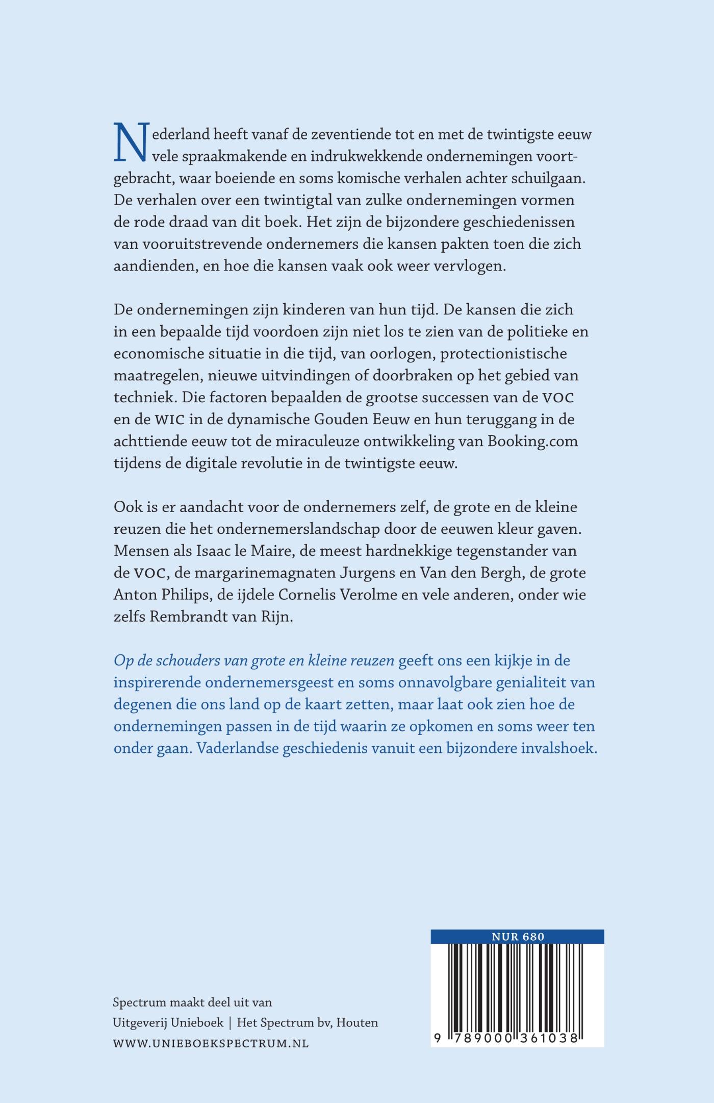 Achterkant van Op de schouders van grote en kleine reuzen