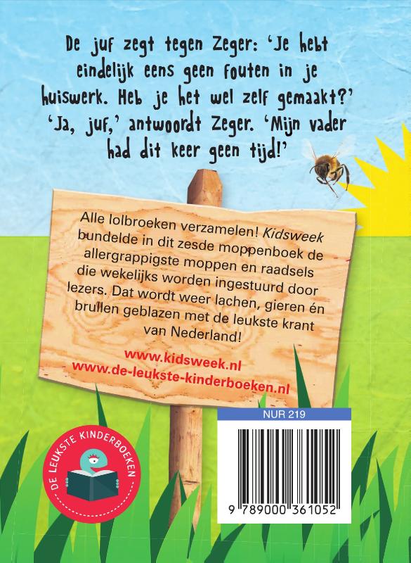 Achterkant van Moppenboek