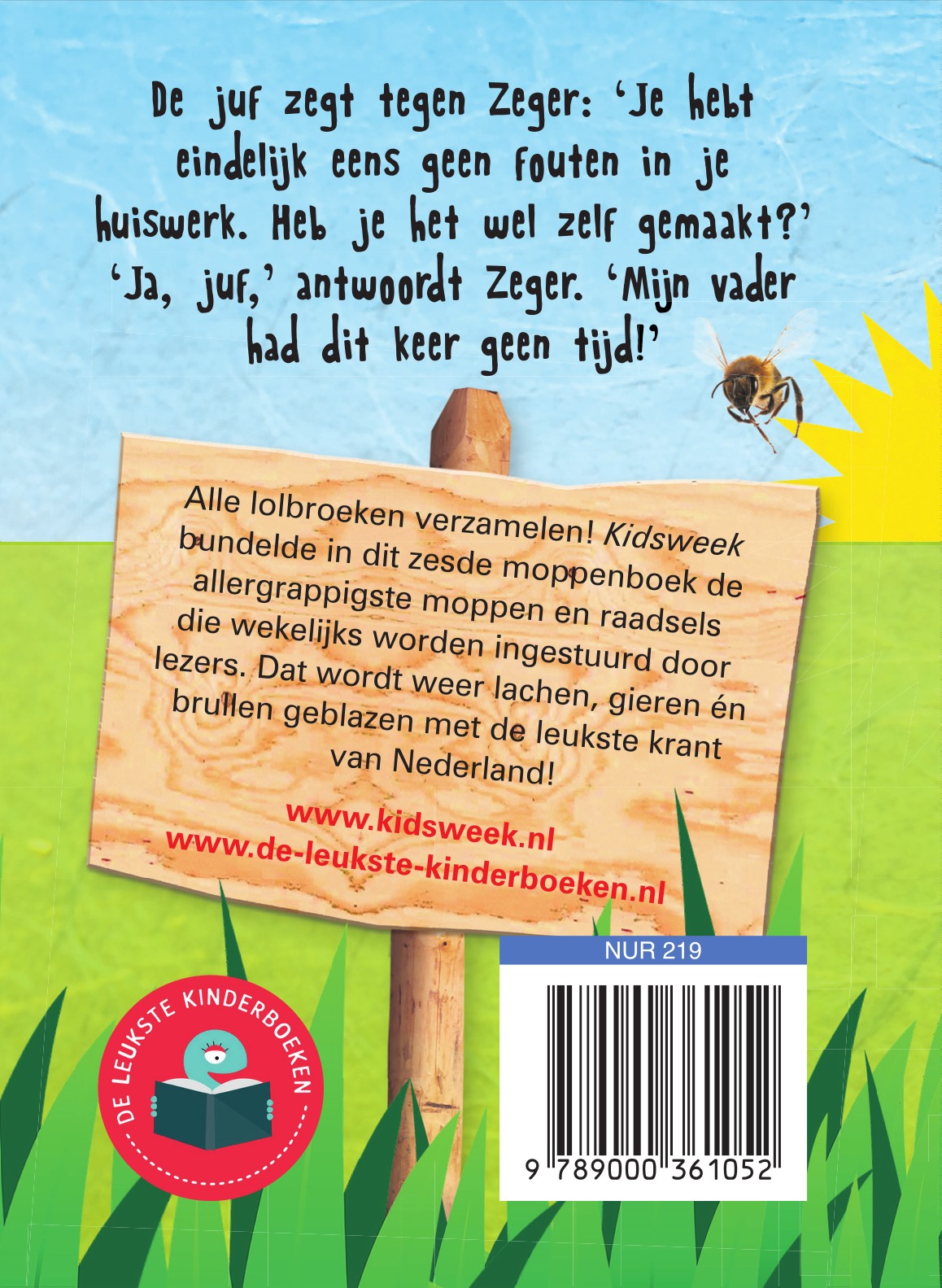 Achterkant van Moppenboek