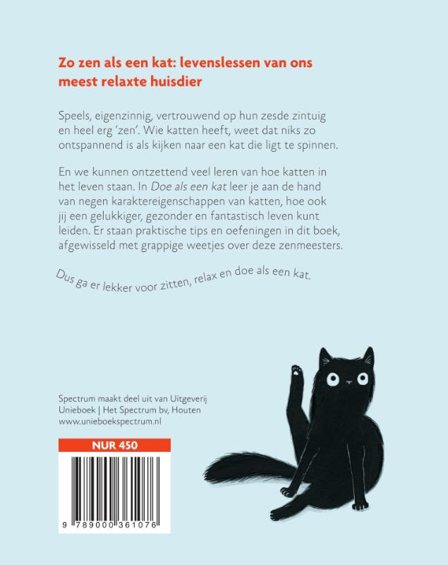 Achterkant van Doe als een kat