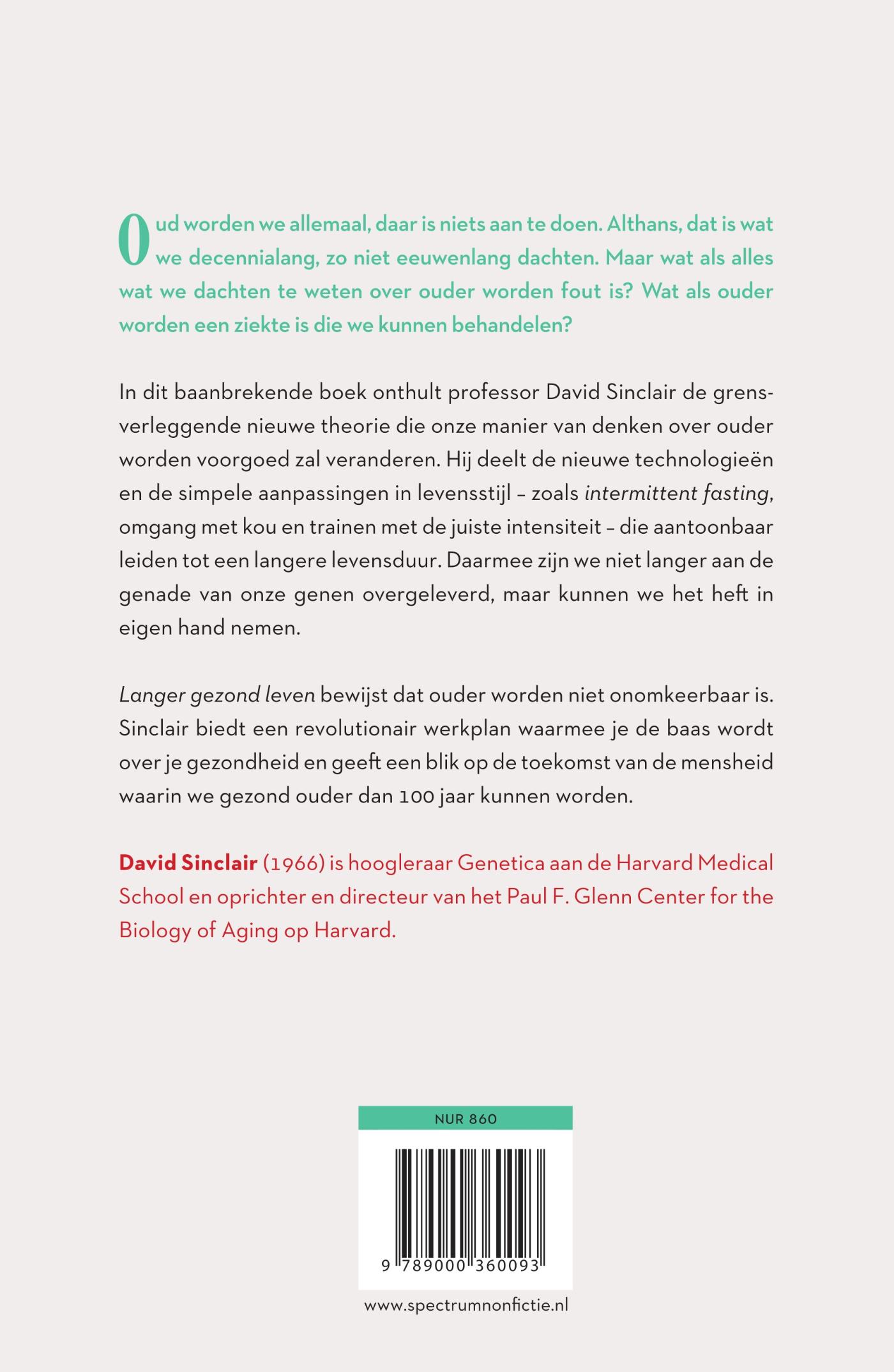 Achterkant van Langer gezond leven
