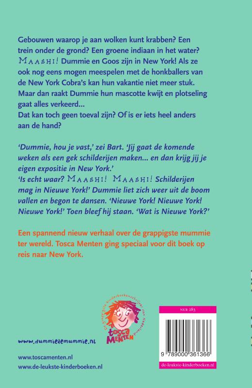 Achterkant van Dummie de mummie en de dans van de cobra