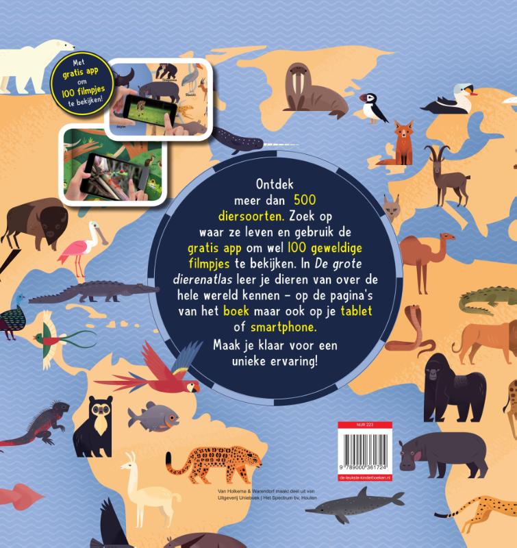 Achterkant van De grote dierenatlas