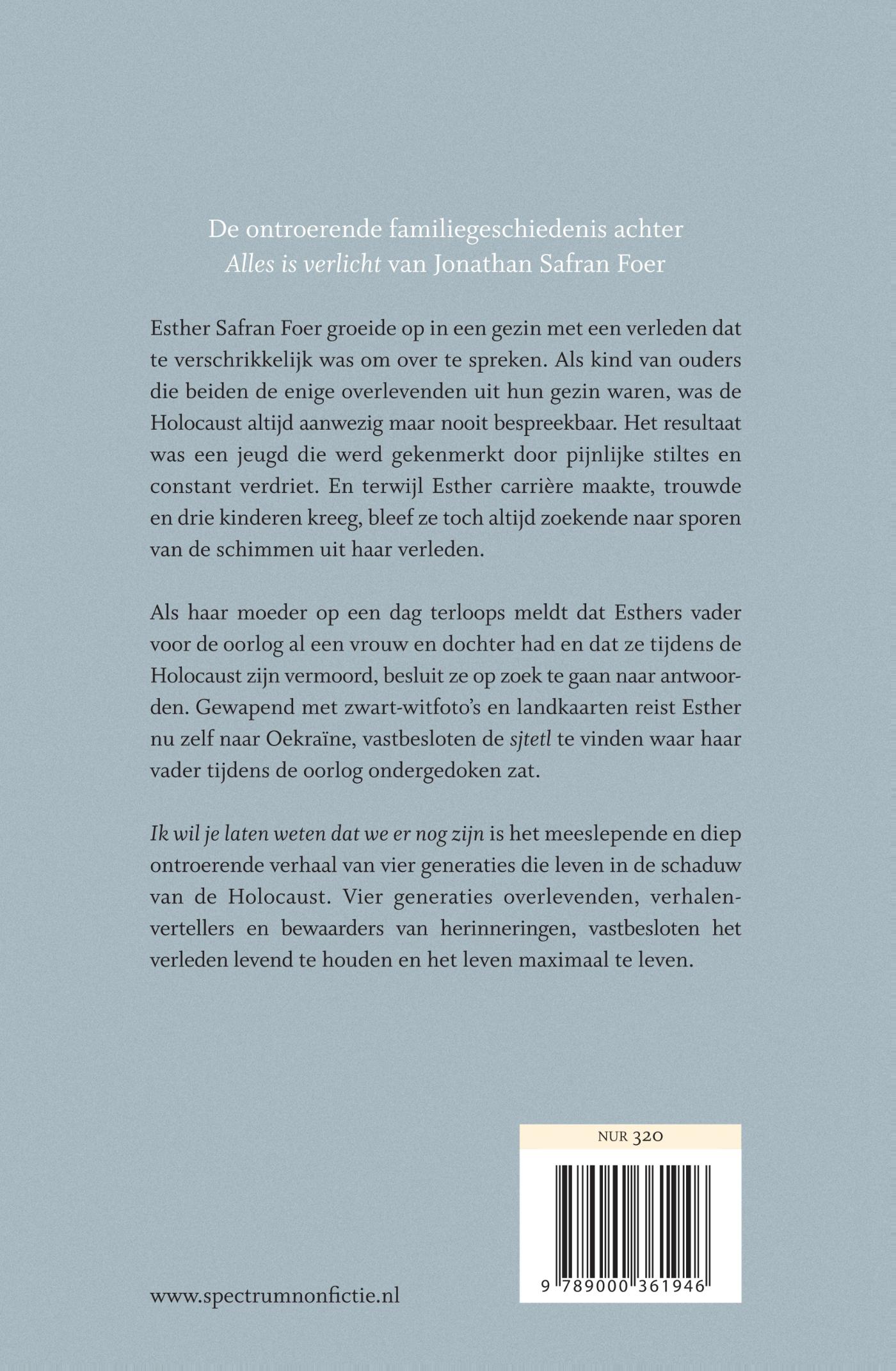 Achterkant van Ik wil je laten weten dat we er nog zijn