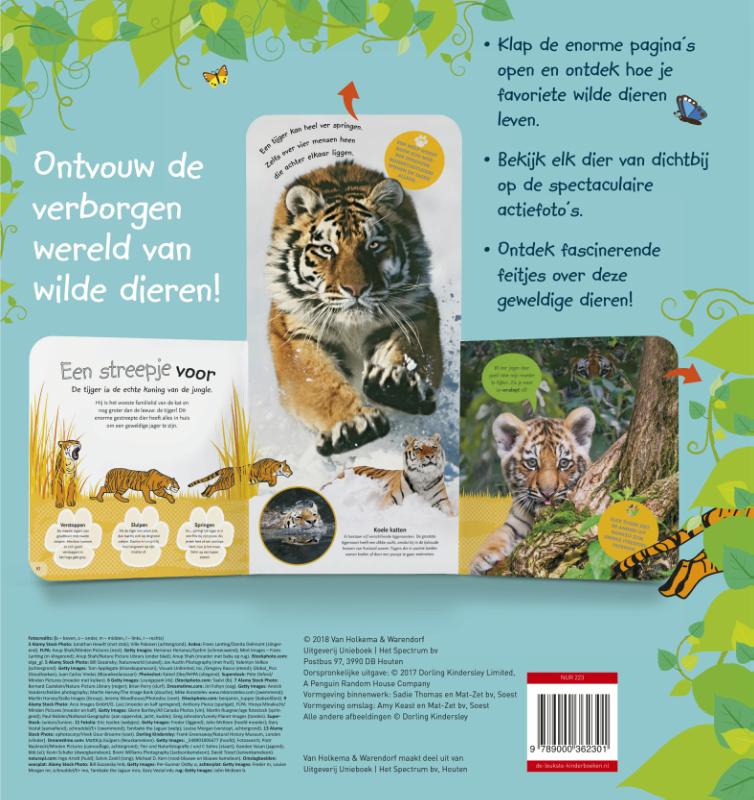Achterkant van Het supergrote uitklapboek vol dieren