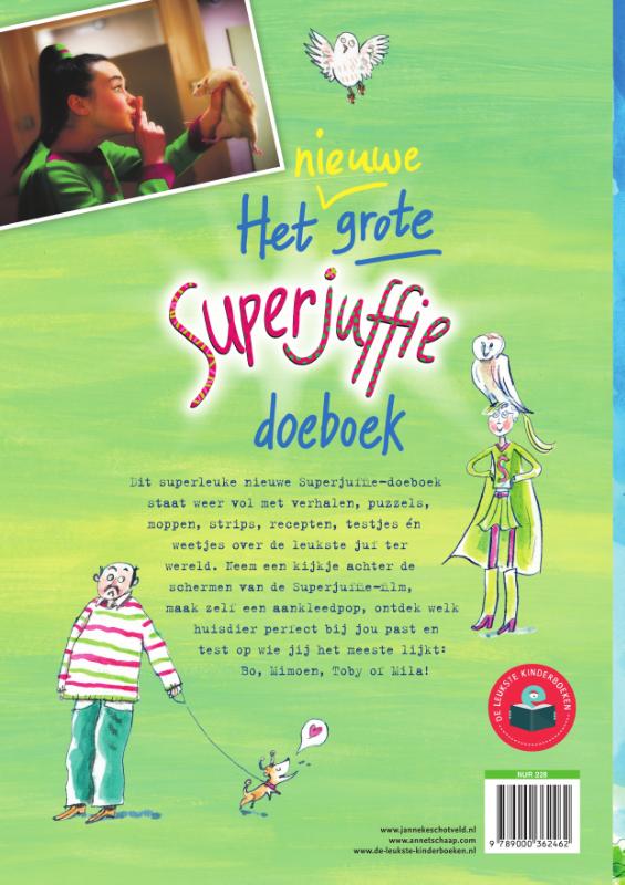 Achterkant van Het nieuwe grote Superjuffie doeboek