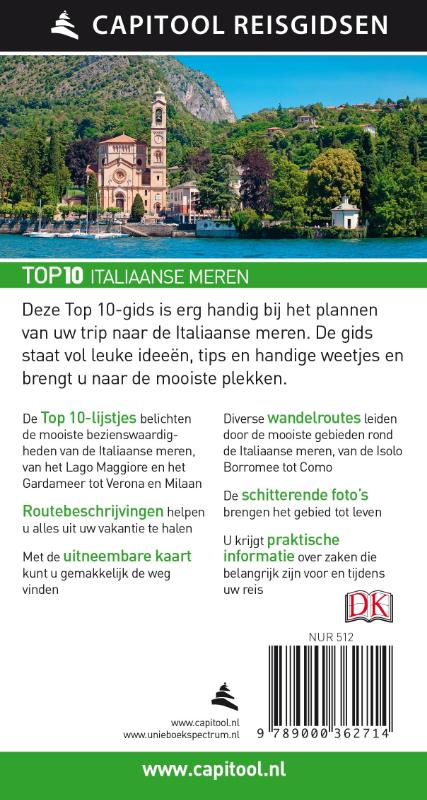 Achterkant van Italiaanse meren