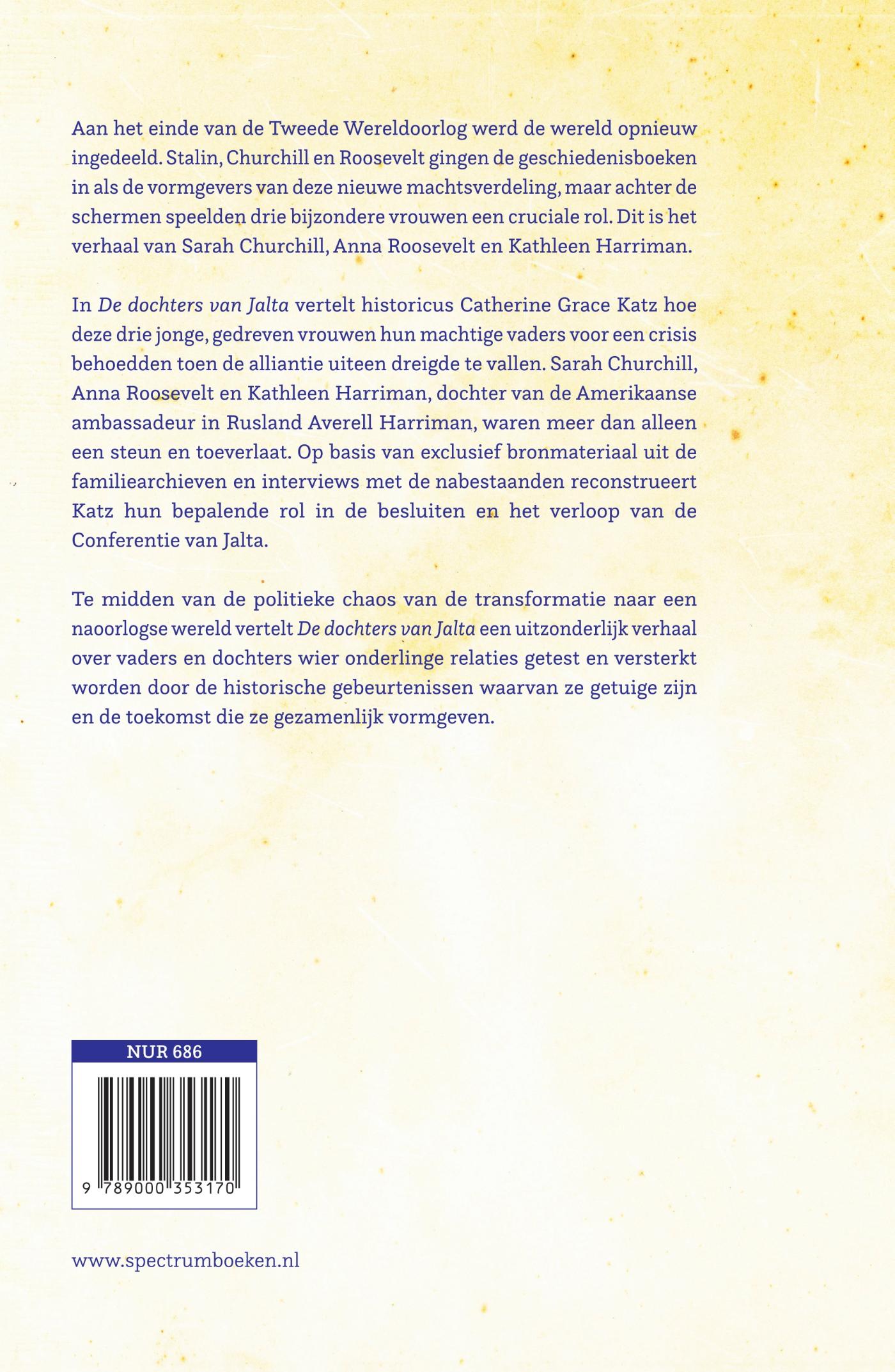 Achterkant van De dochters van Jalta