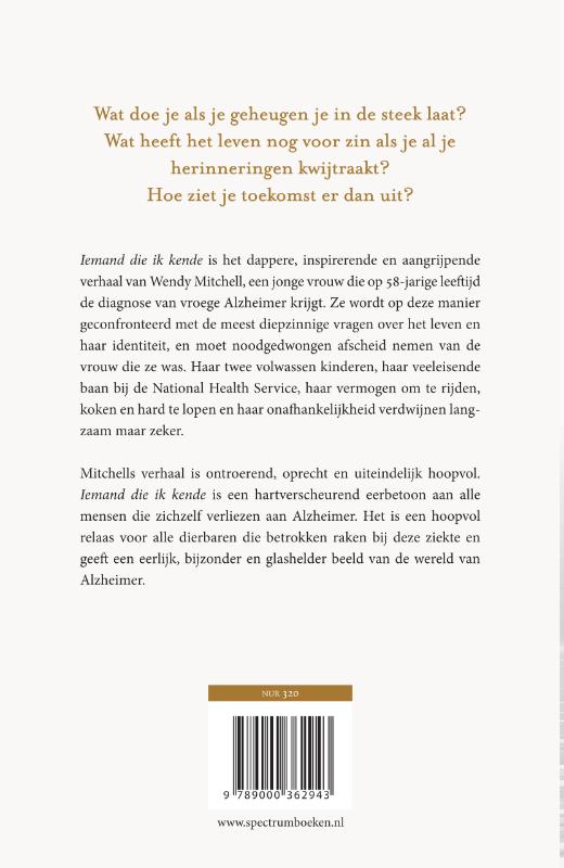 Achterkant van Iemand die ik kende