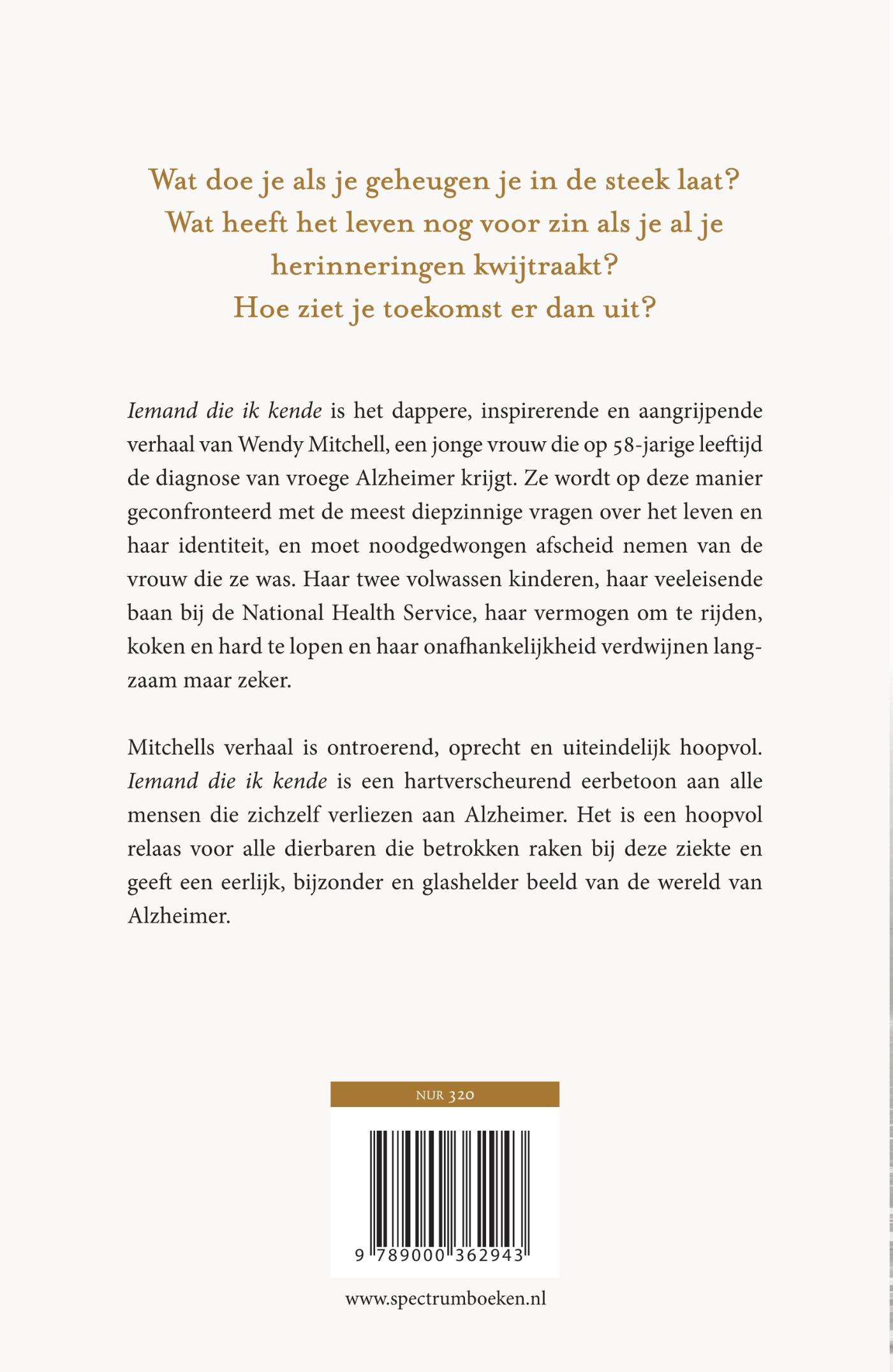 Achterkant van Iemand die ik kende