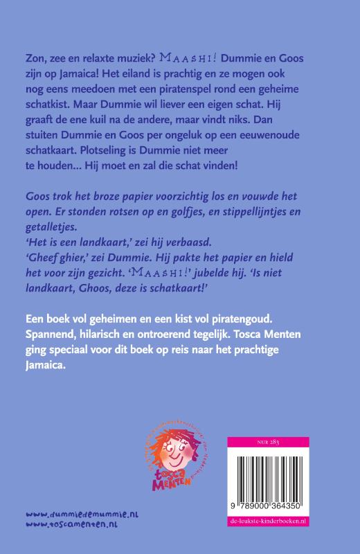 Achterkant van Dummie de mummie en de schat van Sohorro