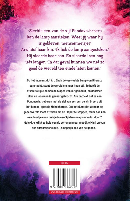 Achterkant van Aru Shah en het einde van de tijd