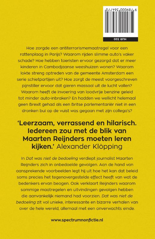 Achterkant van Dat was niet de bedoeling