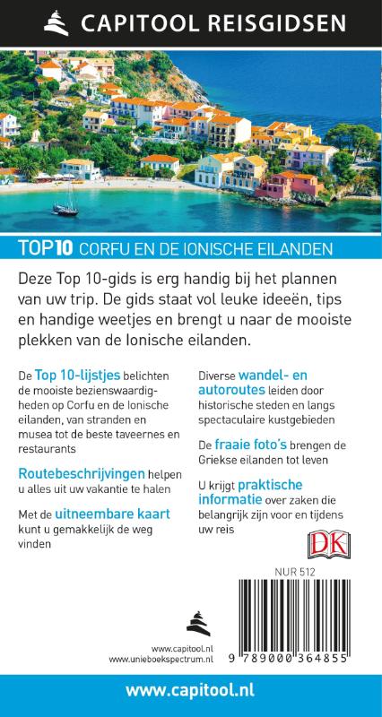 Achterkant van Corfu en de Ionische eilanden