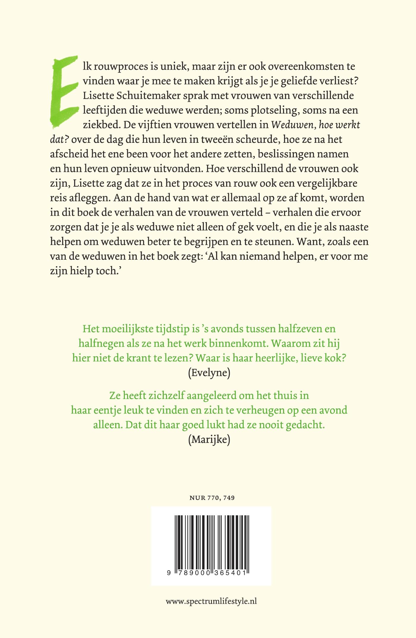 Achterkant van Weduwen, hoe werkt dat?