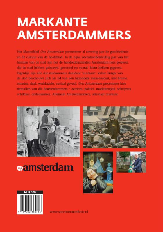 Achterkant van Markante Amsterdammers