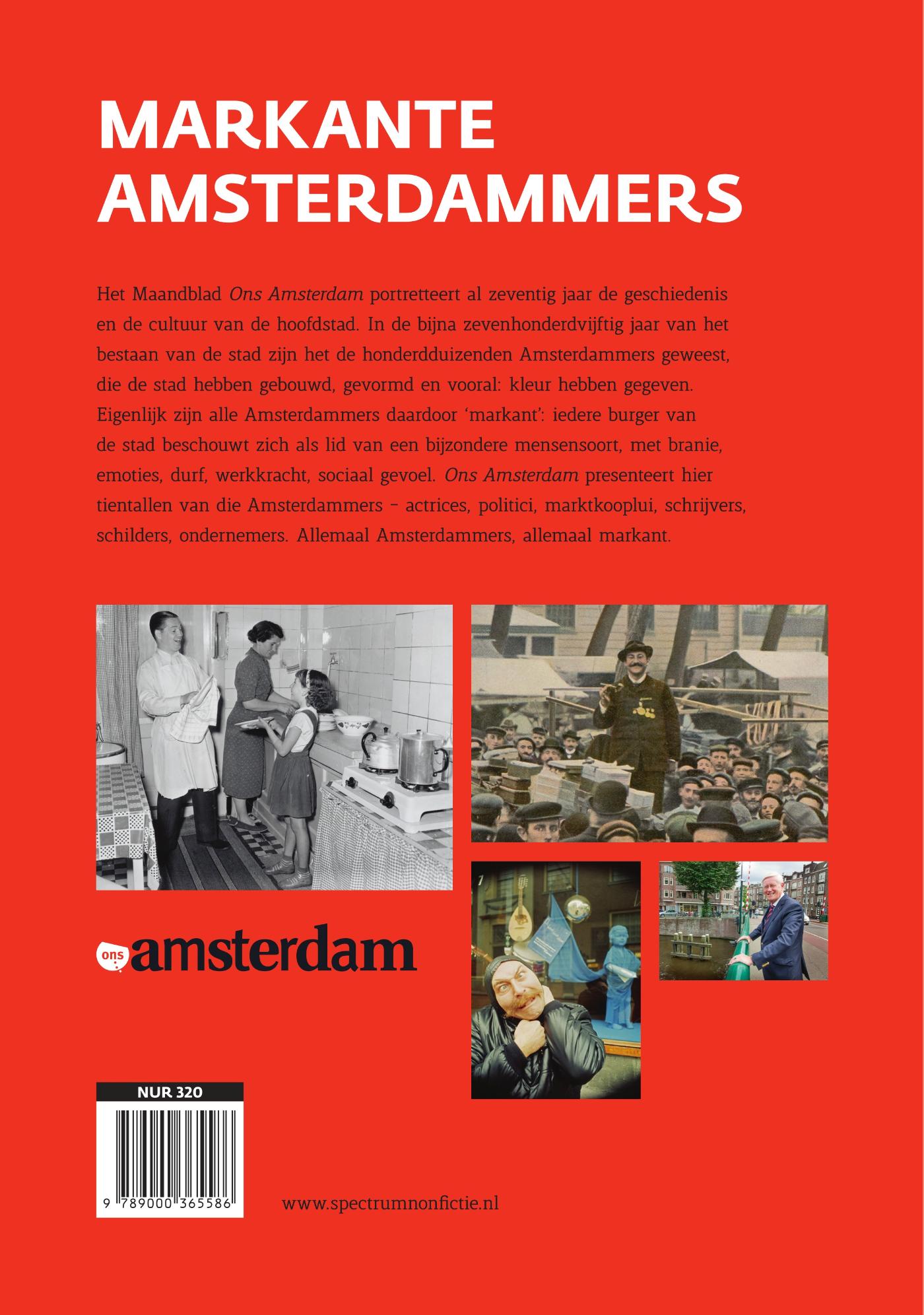 Achterkant van Markante Amsterdammers
